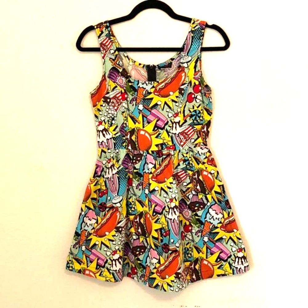☀️ModCloth Folter Comic Pop 50s Junk Food Dress - Good Enough to Eat